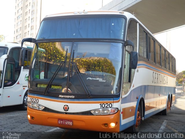 Viação Sertaneja 1020 na cidade de Belo Horizonte, Minas Gerais, Brasil, por Luis Philippe Cardoso Coelho. Número da foto: #3076688.