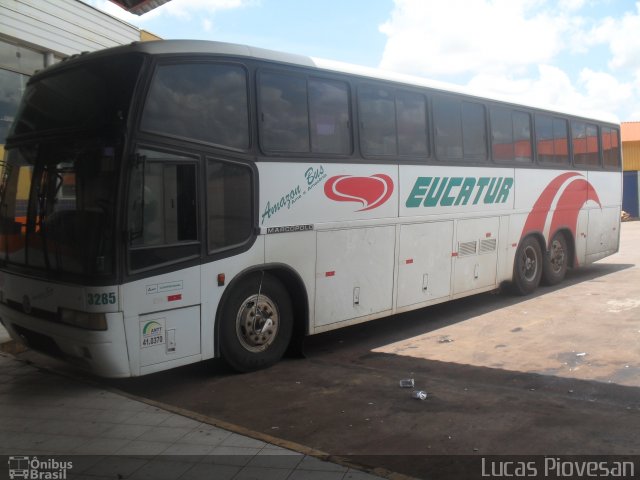 Eucatur - Empresa União Cascavel de Transportes e Turismo 3285 na cidade de Rondonópolis, Mato Grosso, Brasil, por Lucas Piovesan. ID da foto: 3076253.