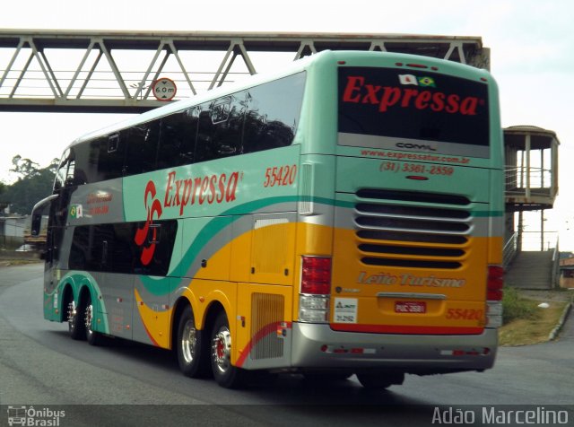 Expressa Turismo 55420 na cidade de Belo Horizonte, Minas Gerais, Brasil, por Adão Raimundo Marcelino. Número da foto: #3077952.