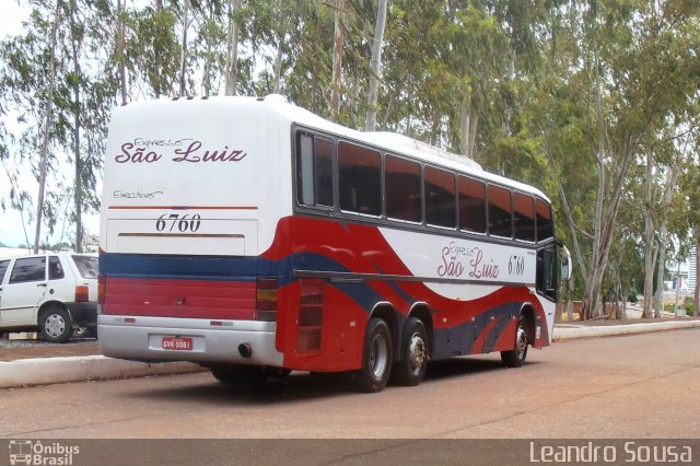 Expresso São Luiz 6760 na cidade de Cuiabá, Mato Grosso, Brasil, por [Leandro Sousa]. Número da foto: #3078246.