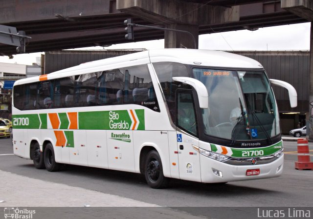 Cia. São Geraldo de Viação 21700 na cidade de Rio de Janeiro, Rio de Janeiro, Brasil, por Lucas Lima. ID da foto: 3077589.