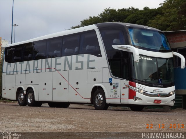 Auto Viação Catarinense 3377 na cidade de Curitiba, Paraná, Brasil, por Alexandre Rodrigo. ID da foto: 3079396.