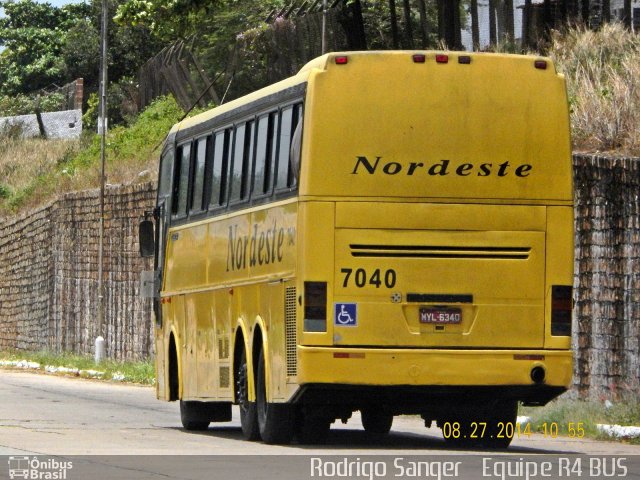 Viação Nordeste 7040 na cidade de Natal, Rio Grande do Norte, Brasil, por Rodrigo S. G Busólogo do Brasil. ID da foto: 3083132.