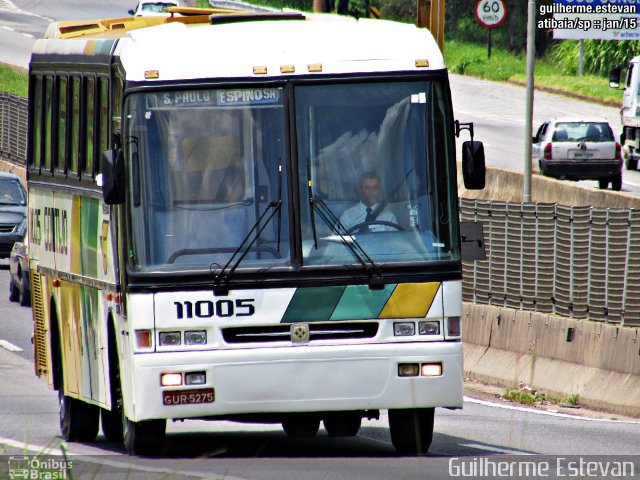 Empresa Gontijo de Transportes 11005 na cidade de Atibaia, São Paulo, Brasil, por Guilherme Estevan. ID da foto: 3083176.