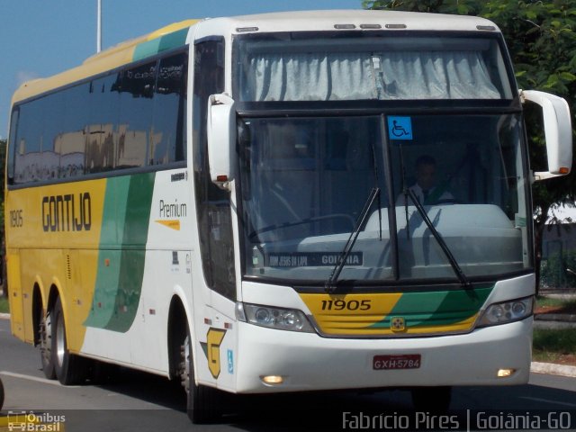 Empresa Gontijo de Transportes 11905 na cidade de Goiânia, Goiás, Brasil, por Fabrício  Francisco Pires. ID da foto: 3082172.