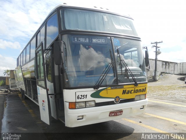 Viação Nacional 6251 na cidade de Messias, Alagoas, Brasil, por Anderson Silva. ID da foto: 3081396.