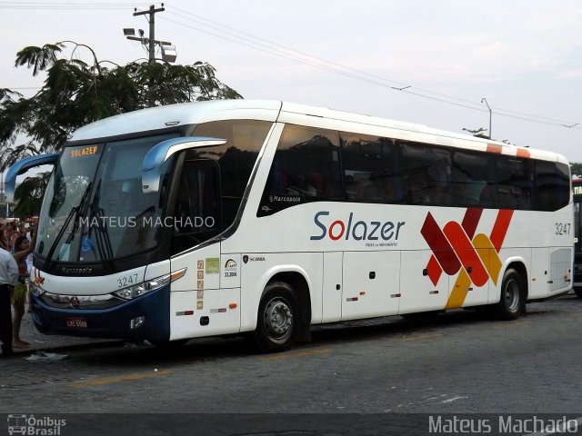 Solazer Transportes e Turismo 3247 na cidade de Angra dos Reis, Rio de Janeiro, Brasil, por Mateus Machado. Número da foto: #3084615.