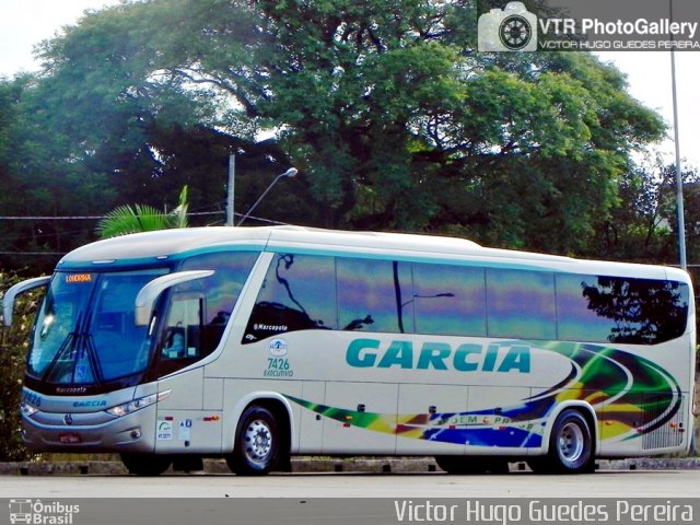 Viação Garcia 7426 na cidade de Maringá, Paraná, Brasil, por Victor Hugo Guedes Pereira. ID da foto: 3084892.