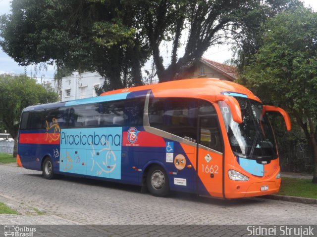 Viação Piracicabana 1662 na cidade de Curitiba, Paraná, Brasil, por Sidnei Machado Strujak. ID da foto: 3083498.