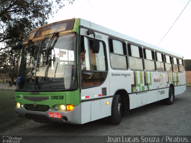 Sigma Transportes Coletivos 10038 na cidade de Piracicaba, São Paulo, Brasil, por Jean Lucas. Número da foto: #3085747.