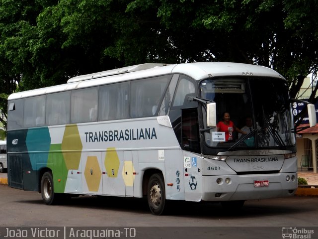 Transbrasiliana Transportes e Turismo 4607 na cidade de Araguaína, Tocantins, Brasil, por João Victor. Número da foto: #3088119.