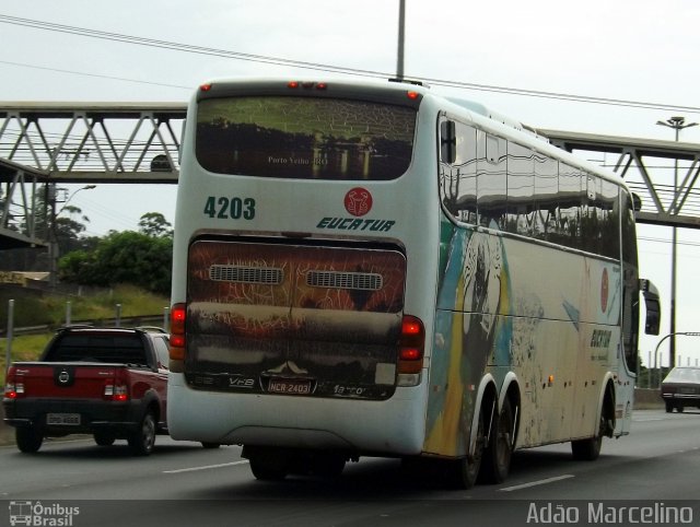 Eucatur - Empresa União Cascavel de Transportes e Turismo 4203 na cidade de Belo Horizonte, Minas Gerais, Brasil, por Adão Raimundo Marcelino. ID da foto: 3087718.