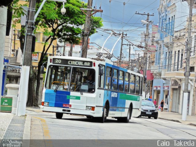 Viação Piracicabana Santos 5304 na cidade de Santos, São Paulo, Brasil, por Caio  Takeda. ID da foto: 3087838.