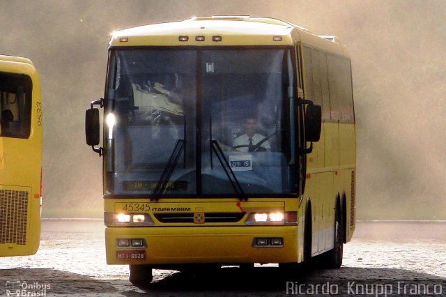 Viação Itapemirim 45345 na cidade de Manhuaçu, Minas Gerais, Brasil, por Ricardo  Knupp Franco. Número da foto: #3086914.