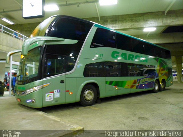 Viação Garcia 7097 na cidade de Curitiba, Paraná, Brasil, por Reginaldo Levinski da Silva. Número da foto: #3087933.