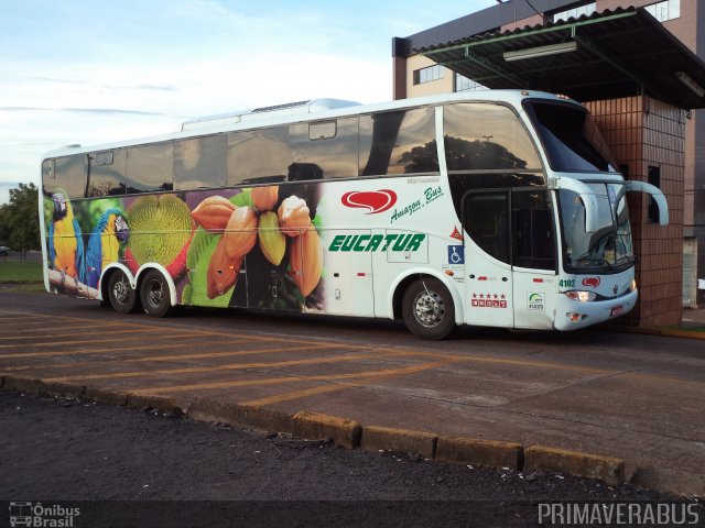 Eucatur - Empresa União Cascavel de Transportes e Turismo 4102 na cidade de Cascavel, Paraná, Brasil, por Alexandre Rodrigo. Número da foto: #3089942.