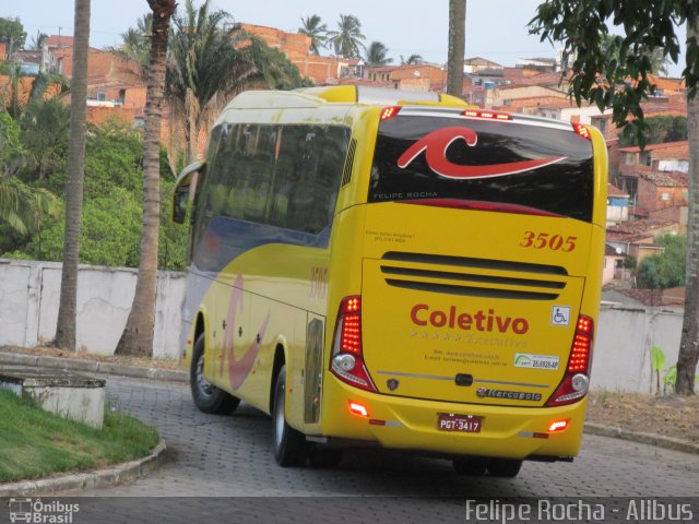 Coletivo Transportes 3505 na cidade de Maceió, Alagoas, Brasil, por Felipe Rocha. Número da foto: #3089104.