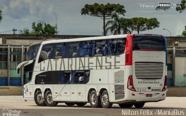 Auto Viação Catarinense 3546 na cidade de Curitiba, Paraná, Brasil, por Nilton Félix da Silva. ID da foto: 3091813.