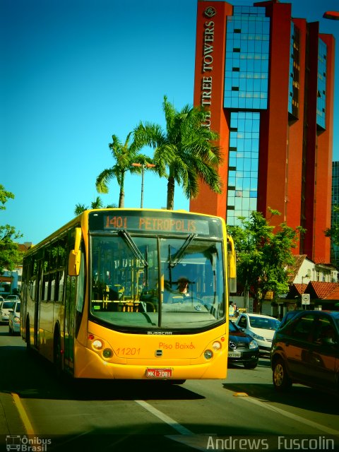Gidion Transporte e Turismo 11201 na cidade de Joinville, Santa Catarina, Brasil, por Andrews  Fuscolin. Número da foto: #3092395.