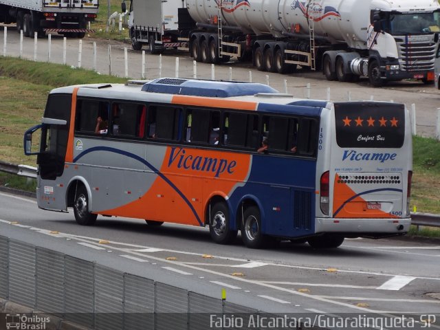 Vicampe Transportes e Turismo 1500 na cidade de Aparecida, São Paulo, Brasil, por Fabio Alcantara. Número da foto: #3094584.
