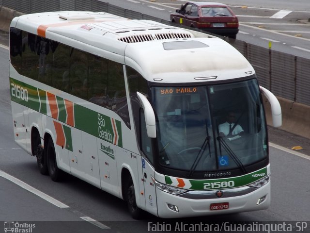Cia. São Geraldo de Viação 21580 na cidade de Aparecida, São Paulo, Brasil, por Fabio Alcantara. Número da foto: #3095896.