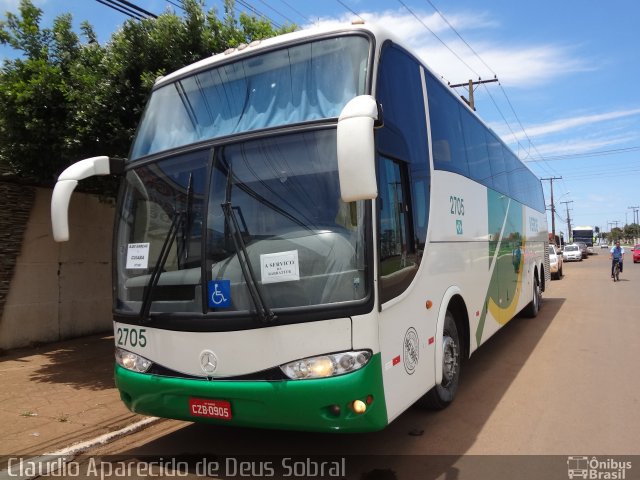 Verde Transportes 2705 na cidade de Campo Verde, Mato Grosso, Brasil, por Claudio Aparecido de Deus Sobral. Número da foto: #3094910.