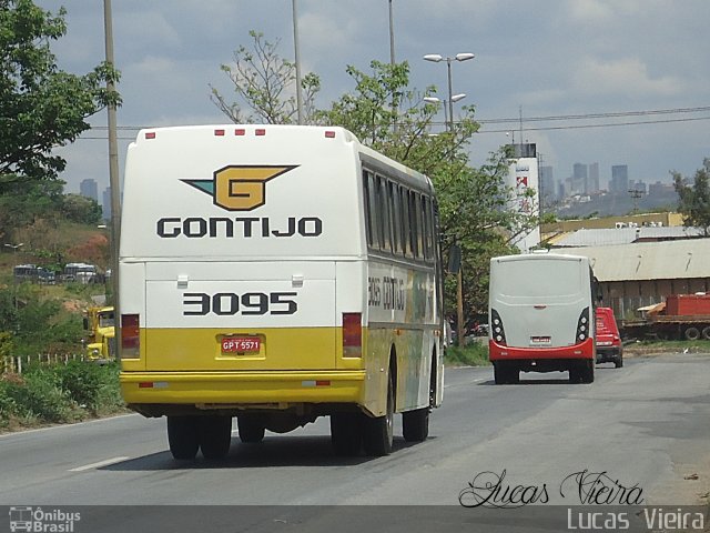 Empresa Gontijo de Transportes 3095 na cidade de Contagem, Minas Gerais, Brasil, por Lucas Vieira. ID da foto: 3097287.