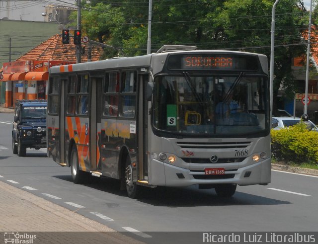 Rápido Campinas 7668 na cidade de Sorocaba, São Paulo, Brasil, por Ricardo Luiz. ID da foto: 3098428.