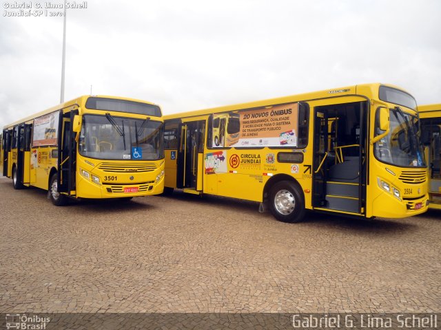 Auto Ônibus Três Irmãos 3501 na cidade de Jundiaí, São Paulo, Brasil, por Gabriel Giacomin de Lima. ID da foto: 3097471.