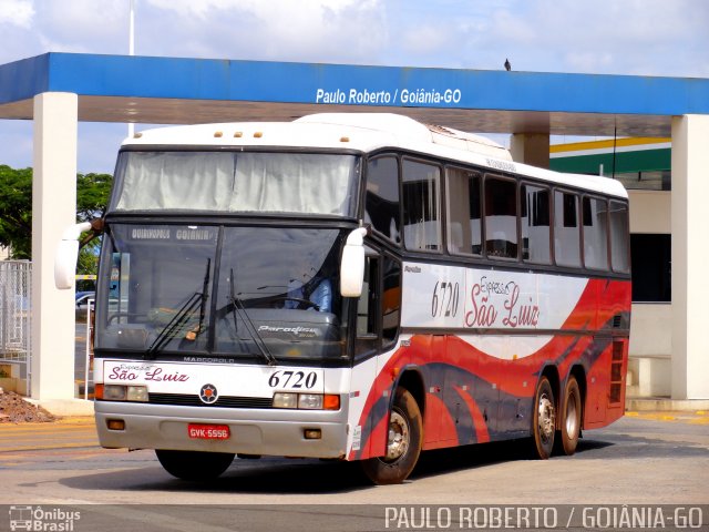 Expresso São Luiz 6720 na cidade de Goiânia, Goiás, Brasil, por Paulo Roberto de Morais Amorim. ID da foto: 3097014.