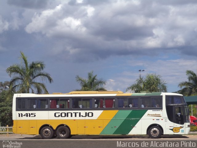 Empresa Gontijo de Transportes 11415 na cidade de Perdões, Minas Gerais, Brasil, por Marcos de Alcantara Pinto. Número da foto: #3097752.