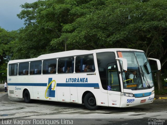 Litorânea Transportes Coletivos 5859 na cidade de São José dos Campos, São Paulo, Brasil, por Luiz Vagner Rodrigues Lima. ID da foto: 3029179.