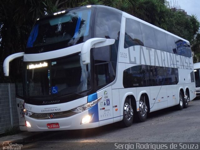Auto Viação Catarinense 3528 na cidade de Curitiba, Paraná, Brasil, por Sergio Rodrigues de Souza. Número da foto: #3028270.