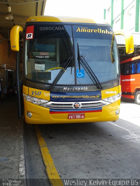 Expresso Amarelinho 350 na cidade de Sorocaba, São Paulo, Brasil, por Weslley Kelvin Batista. Número da foto: #3027530.