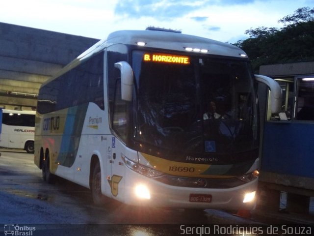 Empresa Gontijo de Transportes 18690 na cidade de Curitiba, Paraná, Brasil, por Sergio Rodrigues de Souza. ID da foto: 3028234.