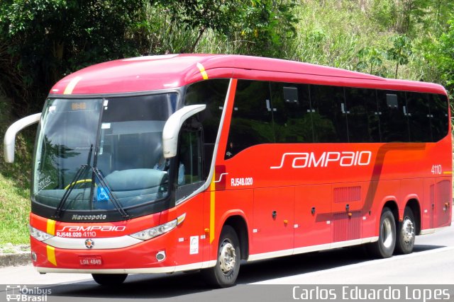 Viação Sampaio 4110 na cidade de Paracambi, Rio de Janeiro, Brasil, por Carlos Eduardo Lopes. Número da foto: #3027485.