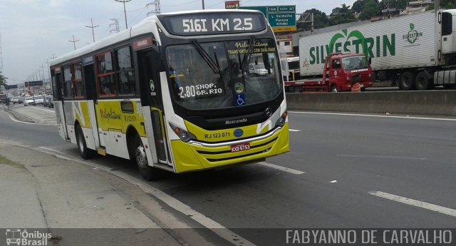 Viação Nilopolitana RJ 123.071 na cidade de São João de Meriti, Rio de Janeiro, Brasil, por Fabiano Magalhaes. ID da foto: 3028630.