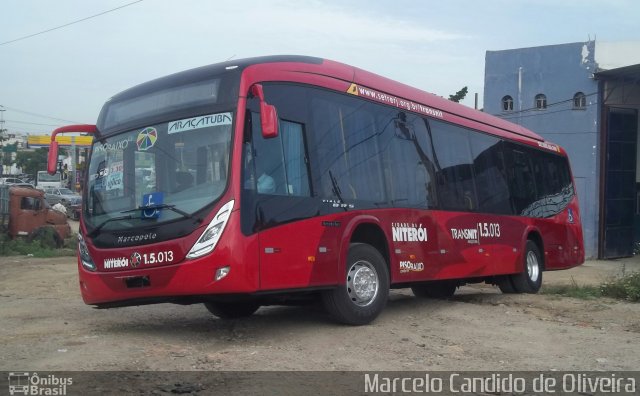 Viação Araçatuba 1.5.013 na cidade de São Gonçalo, Rio de Janeiro, Brasil, por Marcelo Candido de Oliveira. Número da foto: #3100497.