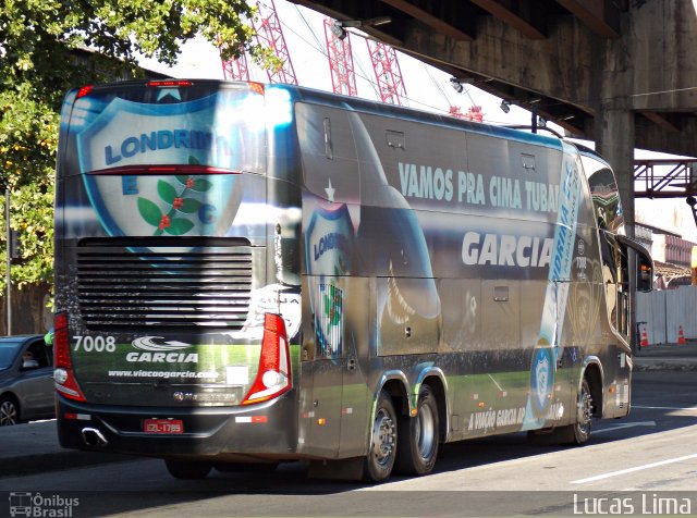 Viação Garcia 7008 na cidade de Rio de Janeiro, Rio de Janeiro, Brasil, por Lucas Lima. Número da foto: #3100308.