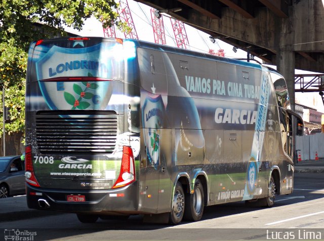 Viação Garcia 7008 na cidade de Rio de Janeiro, Rio de Janeiro, Brasil, por Lucas Lima. ID da foto: 3100308.