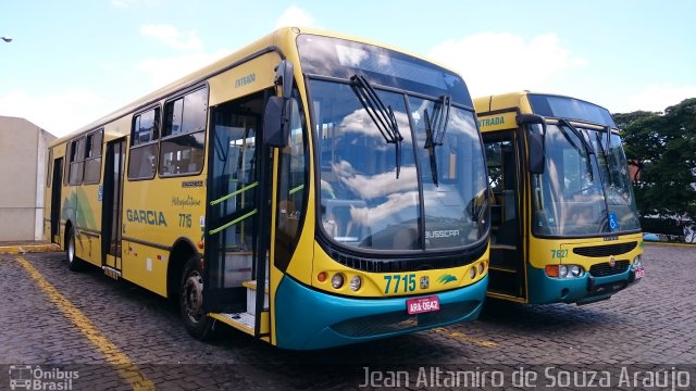 Viação Garcia 7715 na cidade de Apucarana, Paraná, Brasil, por Jean Altamiro de Souza Araújo. Número da foto: #3102055.