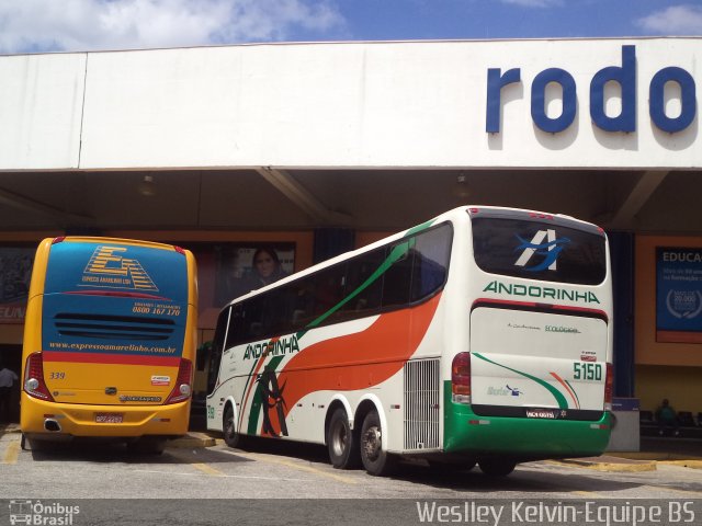 Empresa de Transportes Andorinha 5150 na cidade de Sorocaba, São Paulo, Brasil, por Weslley Kelvin Batista. ID da foto: 3102763.