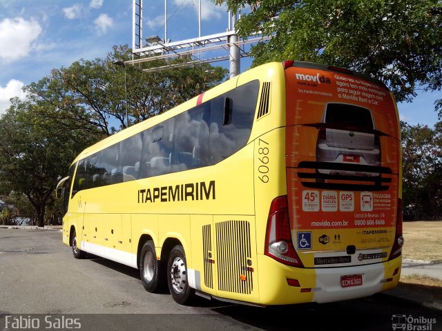 Viação Itapemirim 60687 na cidade de Vitória, Espírito Santo, Brasil, por Fábio Sales. ID da foto: 3103399.