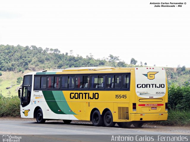 Empresa Gontijo de Transportes 15545 na cidade de João Monlevade, Minas Gerais, Brasil, por Antonio Carlos Fernandes. ID da foto: 3030759.