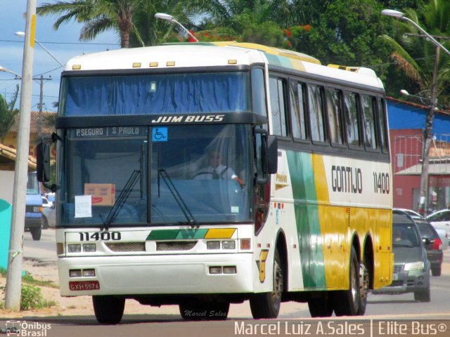 Empresa Gontijo de Transportes 11400 na cidade de Porto Seguro, Bahia, Brasil, por Marcel  Sales. ID da foto: 3029961.