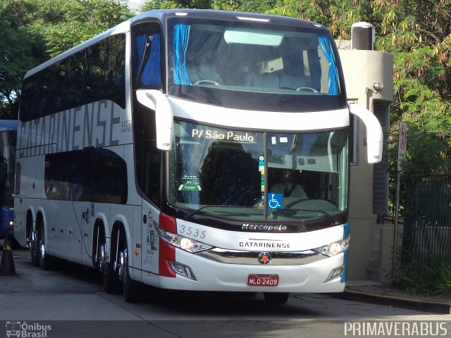 Auto Viação Catarinense 3535 na cidade de São Paulo, São Paulo, Brasil, por Alexandre Rodrigo. Número da foto: #3031956.