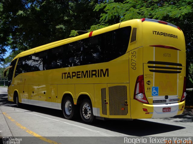 Viação Itapemirim 60735 na cidade de São Paulo, São Paulo, Brasil, por Rogério Teixeira Varadi. ID da foto: 3030060.