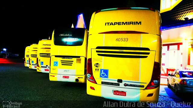 Viação Itapemirim 60533 na cidade de Queluz, São Paulo, Brasil, por Allan Dutra de Souza. Número da foto: #3034995.