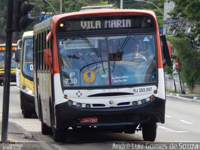 Viação Sul Fluminense RJ 202.007 na cidade de Volta Redonda, Rio de Janeiro, Brasil, por André Luiz Gomes de Souza. Número da foto: #3034980.