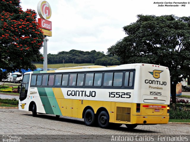 Empresa Gontijo de Transportes 15525 na cidade de João Monlevade, Minas Gerais, Brasil, por Antonio Carlos Fernandes. ID da foto: 3033038.